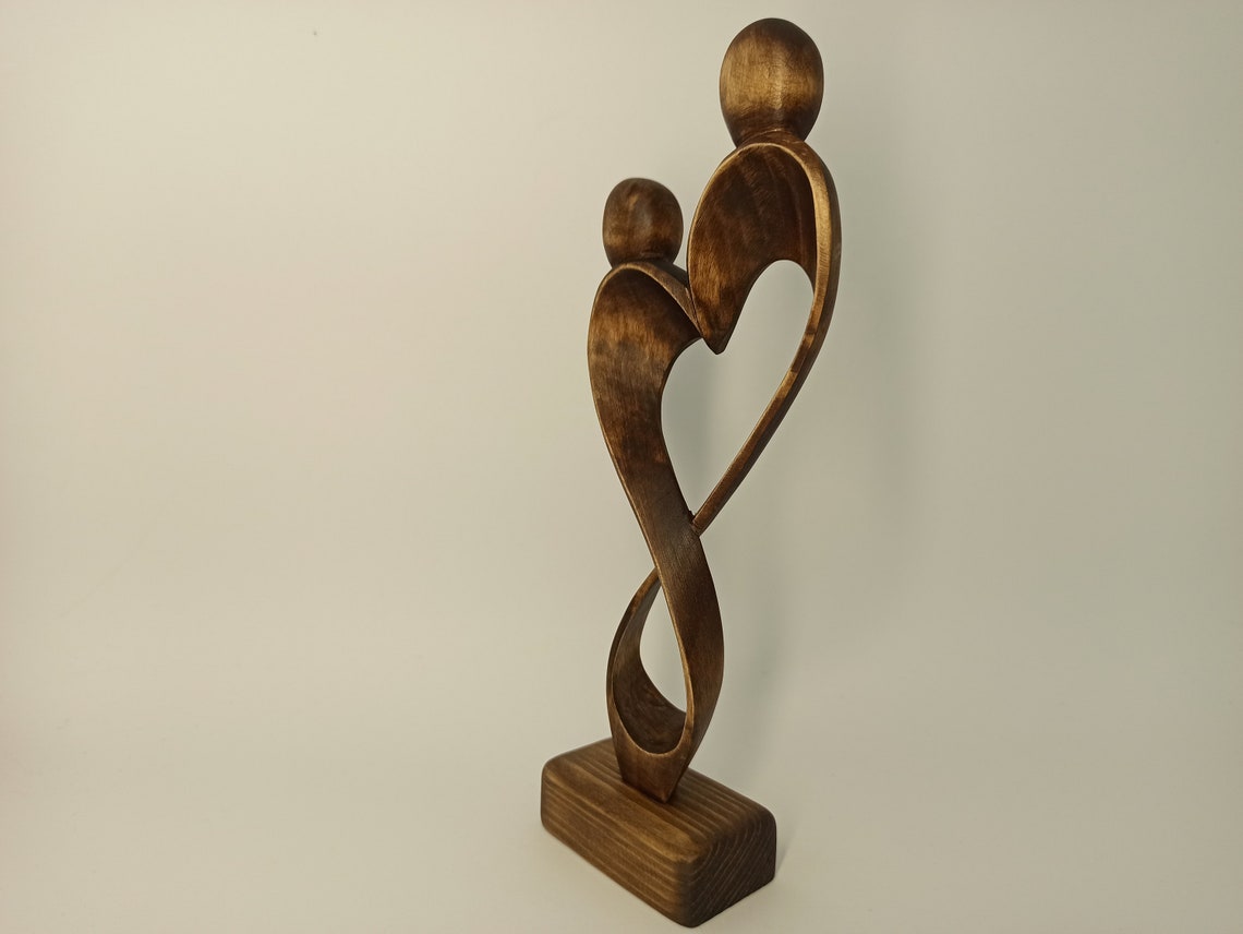 Love Sculpture 8.3 Wooden sculpture Sculpture art Wood Etsy
