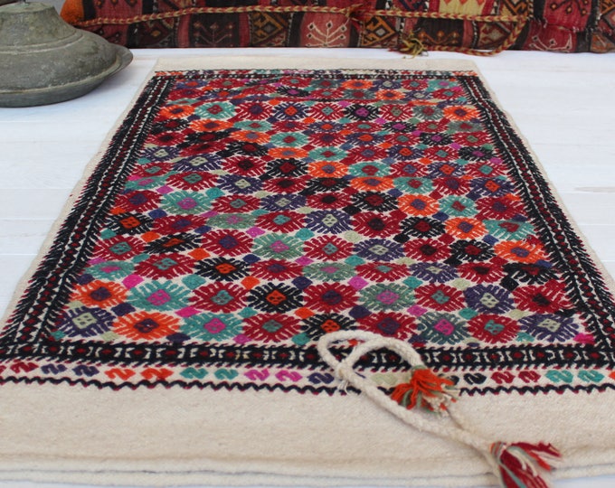 2'0"x3'5" Ethnic Bohemian Turkish Kilim Sack,Vintage Kilim Bag ,Kilim Floor Pillow