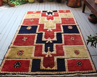 Vintage Turkish Handwoven Wool Rug,Area Rug Floor Rug Living room bedroom rug