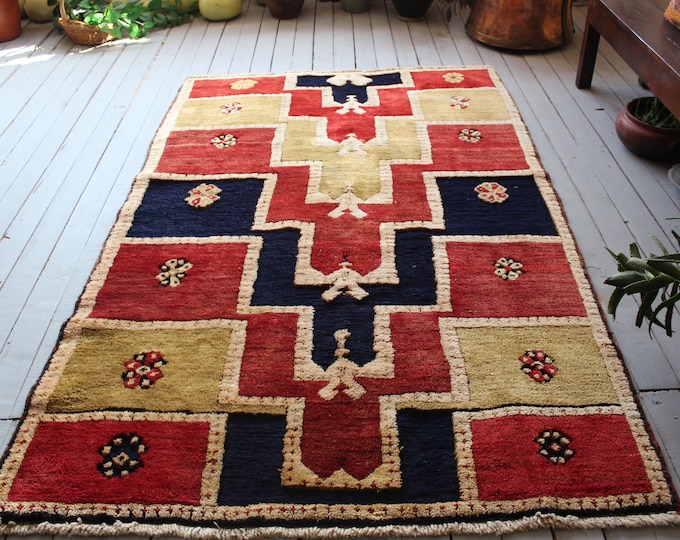 Vintage Turkish Handwoven Wool Rug,Area Rug Floor Rug Living room bedroom rug