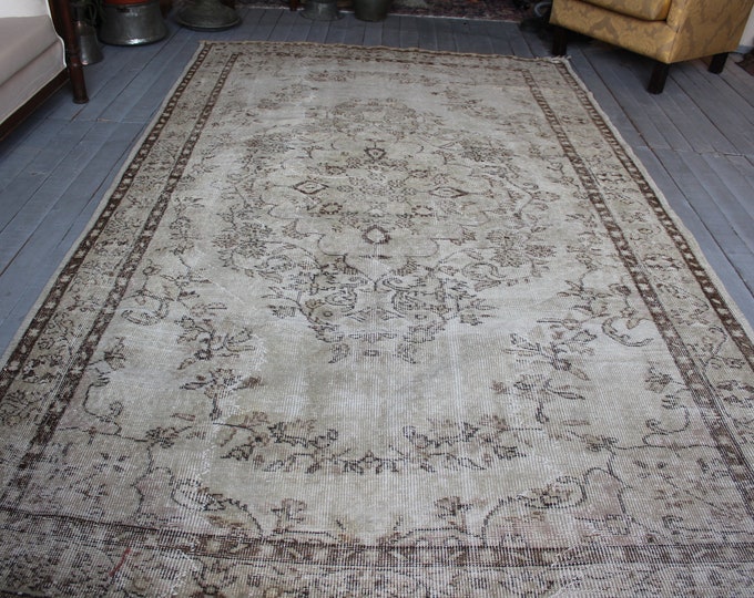 5'8"x9'8"ft  Vintage Rug ,  Vintage Large Oushak Rug,Vintage Handwoven Rug