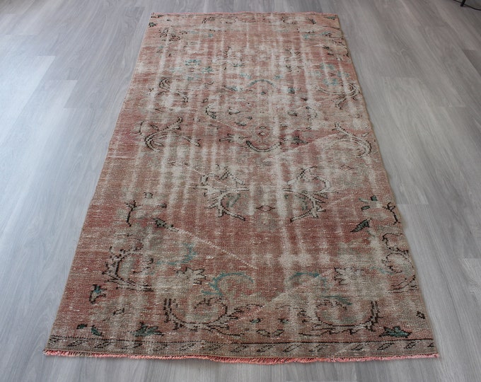 3'8"x7'7" feet , Vintage Rug Runner, Ethnic Rug Runner, Ethnic Rug Runner, Bohemian Runner / B-1326 /