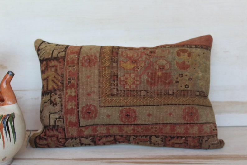 15x23 inch Vintage Carpet Pillow Cover Ethnic Rug Pillow Etsy