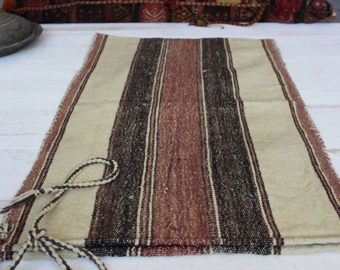 1'8"x3'2" Vintage Ethnic Nomadic Handwoven Wool Kilim Sack,Kilim Storage Bag,Kilim Floor Pillow