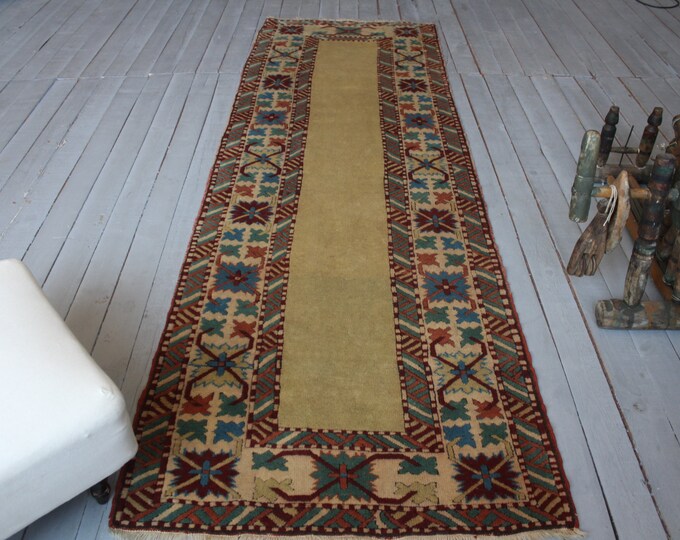 2'6"x8'1" ft  Vintage  Anatolian Rug Runner, Ethnic Milas Rug Rug Runner, Bohemian Runner Rug, Hallway Carpet
