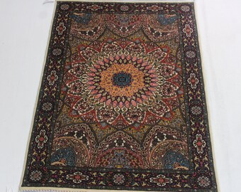 Oriental Silk Rug, Small Silk Rug, Traditional Medallion Design Silk Rug / B-1799 - 1803 / 2'x3'