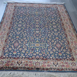 Floral Design Silk Rug, Small Silk Rug, Decorative Silk Rug / B-2024 / 3&#39;2&#39;&#39;x5&#39;