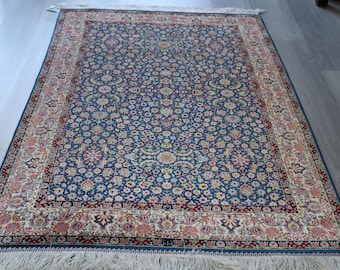 Floral Design Silk Rug, Small Silk Rug, Decorative Silk Rug / B-2024 / 3'2''x5'