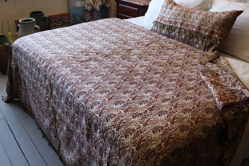 Vintage Silk Throw,Bohemian Style Etnic Throw