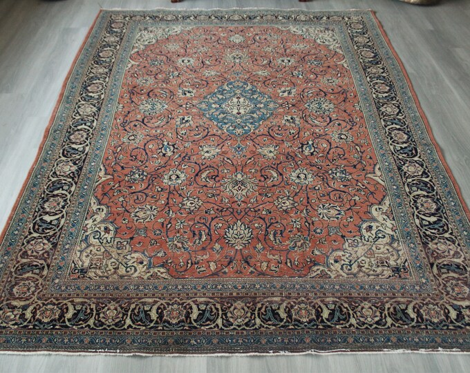 Large Vintage Rug, Large Oriental Rug , Vintage Oushak Rug, Large Area Rug, Traditional Rug, Livingroom Rug / C-4054 /