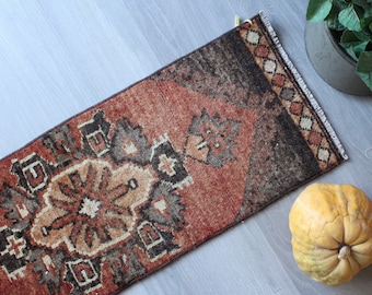 Handwoven Door Mat, Ethnic Small Rug, Ethnic Door Mat, Anatolian Door Rug / B-1449 / 1'2"x3'3"