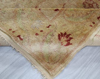 2'8"x10' Oushak Runner,Vintage Eclectic Handwoven Wool Runner Rug