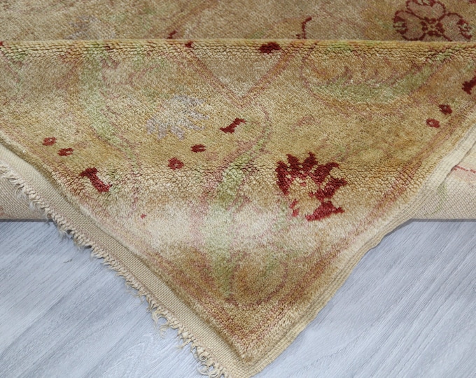 2'8"x10' Oushak Runner,Vintage Eclectic Handwoven Wool Runner Rug