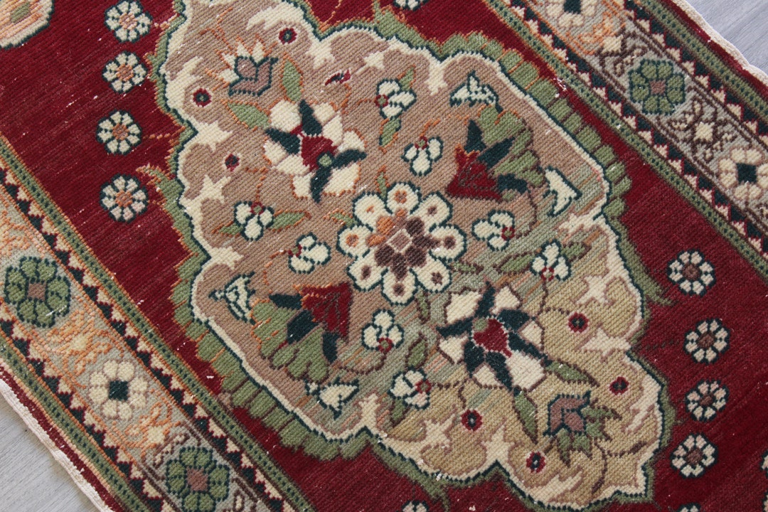 Vintage Rug Door Mat Oriental Handwoven anatolian Etsy