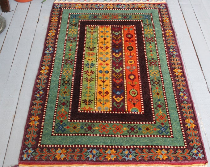 SIVAS ZARA Handwoven Wool Rug, Bohemian Carpet,Home decor,Floor Rugs,Aztec Rug