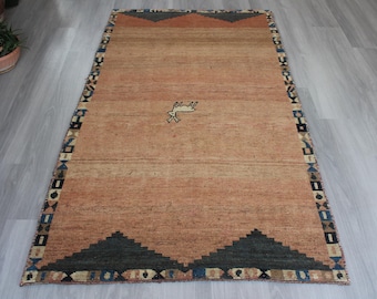 Pink Rug, Bohemian Rug, Pink Gabbe Rug / B-1876 / 3'7''x6'6''