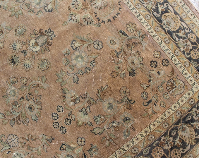 5'x9' Camel Color Large Rug, Large Vintage Rug, Large Turkish Rug, Classic  Floral Rug , Traditional Area Rug / B-1703 / 4'9"x9'2"