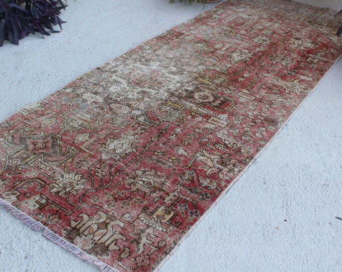 3'x8'1" ft   Vintage Rug Runner, Classic Runner, Vintage Anatolian Rug Runner, Kayseri Rug Runner, Ethnic Rug Runner, Handwoven Rug Runner