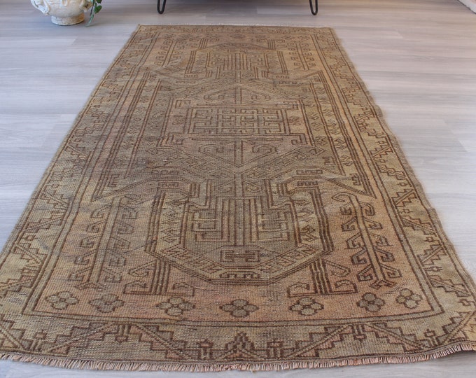 Vintage Rug, Vintage Kars Rug, Ethnic Rug, Turkish Rug, Bohemian Rug, Vintage Wool Rug, Special ZAnatolian Rug / B-1232 / 3'2"x6' feet