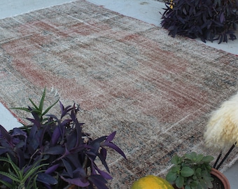 6'7"x11'2" ft Vintage Anatolian Rug, Large Area Rug, Large Turkish Rug, Vintage Kayseri Rug,Large Area Rug, Large Vintage Rug