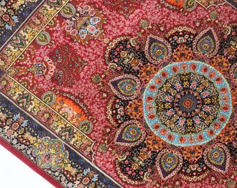 Oriental Silk Rug, 2'6"x4' Medallion Design Silk Rug, Decorative Silk Rug Tapestry / B-1808