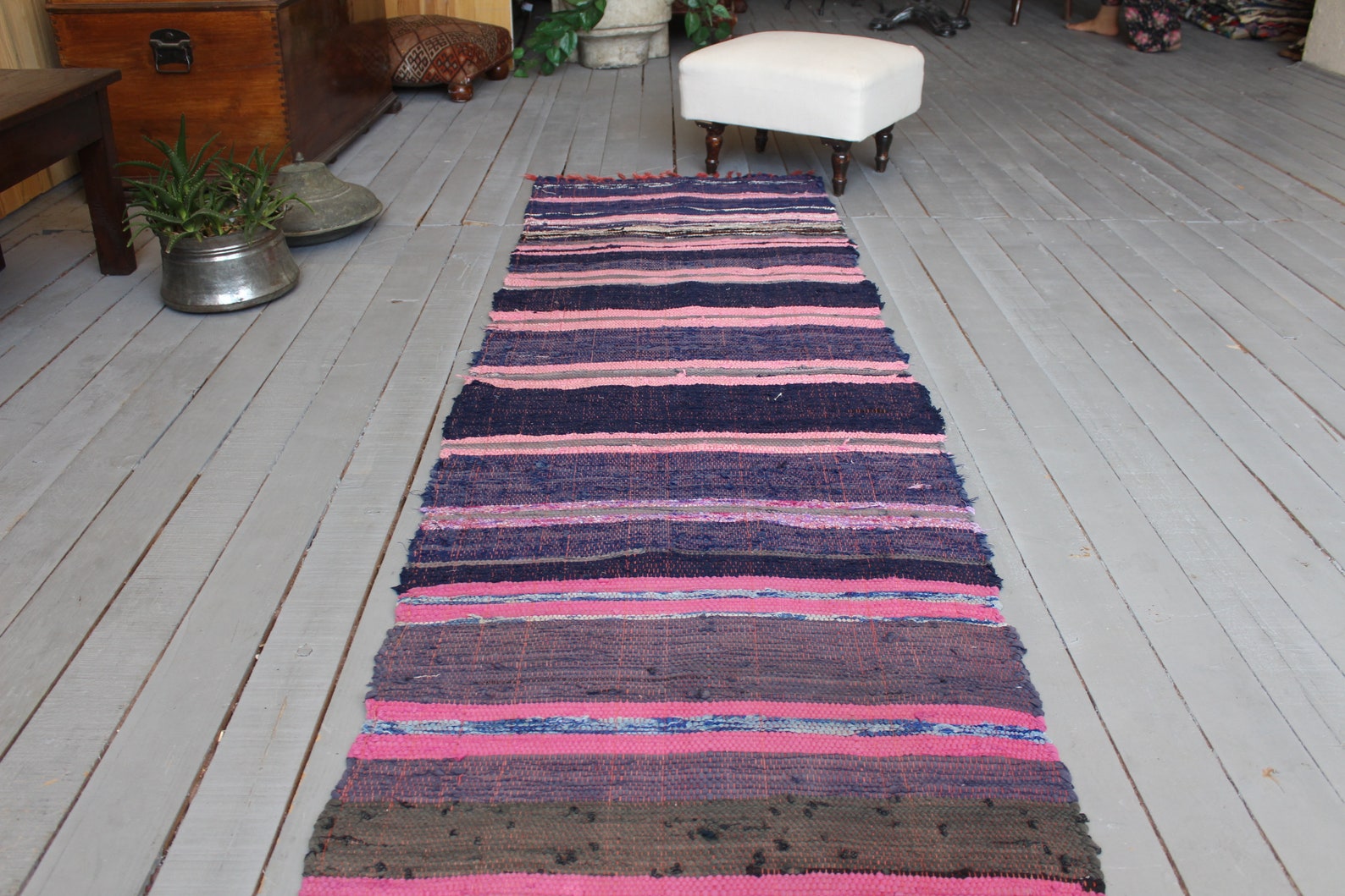 2'2x 8'ft RAG RUG Vintage Rag Rug Ethnic Etsy