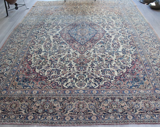 8'8"x11'8" ft   Vintage Hereke  Rug, Large Area Rug, Large Turkish Rug, Over Sized Turkish Rug, Vintage Anatolian Rug, Traditional  Rug