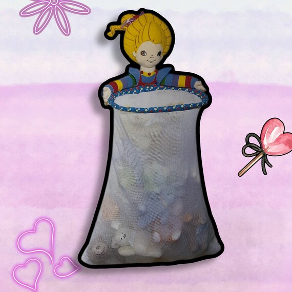 Rainbow Brite Plush Hamper Bag Kids Stuffed Animal 90… Gem