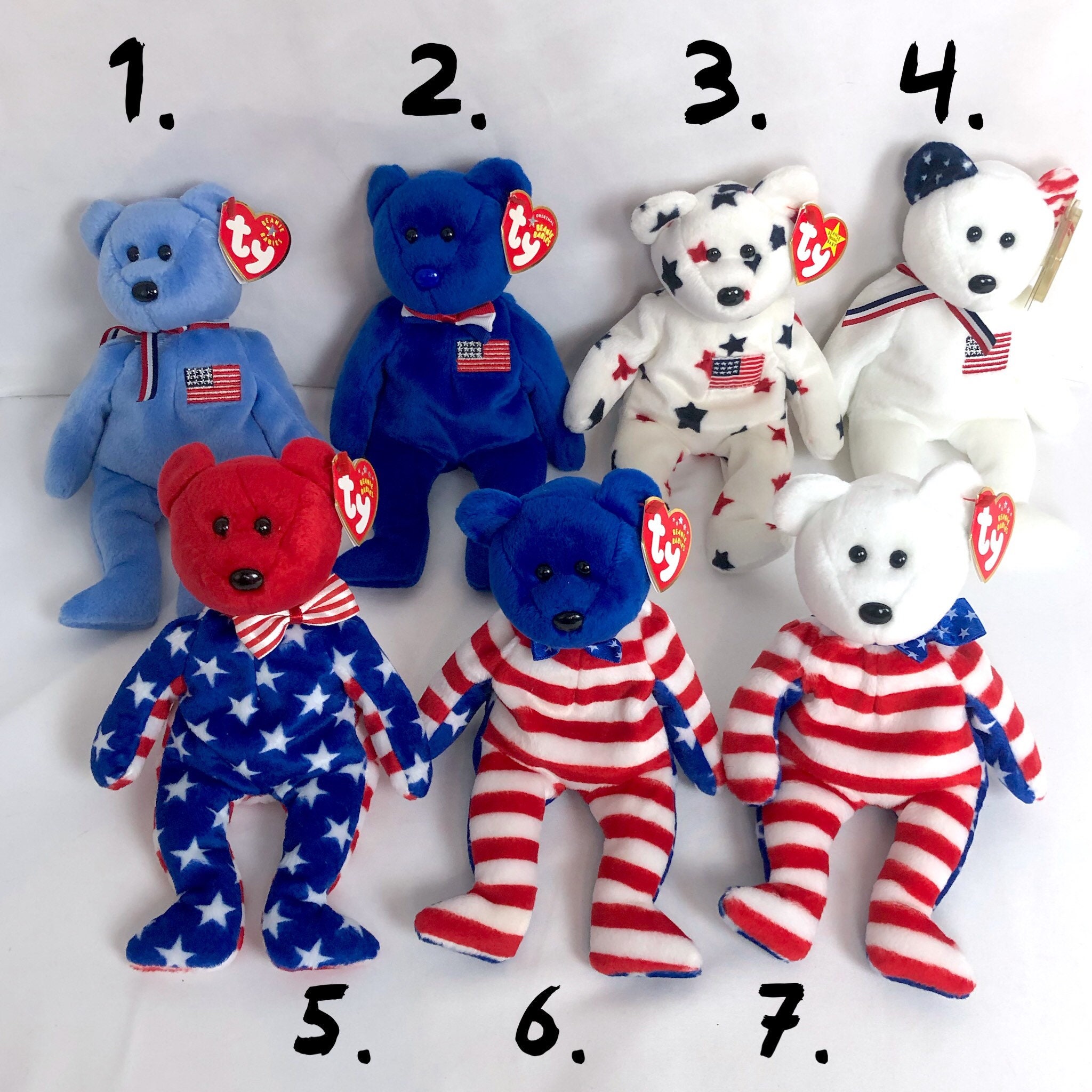 American Beanie Babies Bundle Lot USA Baby Vintage 80s 90s Etsy