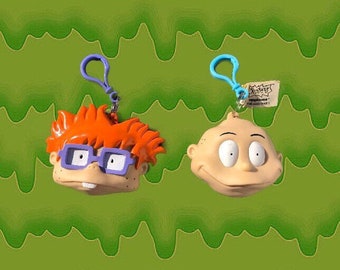 Vintage Rugrats Coin Purse KeyChain / 90s Toy / Nickelodeon / Tommy Pickles / Chuckie Finster / Angelica / Viacom 1997 / Pouch / Key Chain