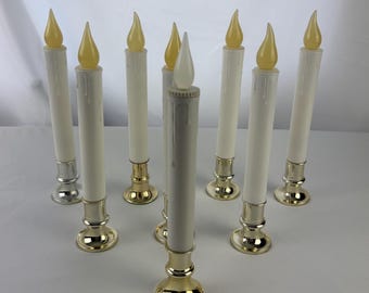 Vintage Fake Pillar / Taper Candles - Window Decor - Christmas Religious Alter - Santa - Día De Los Muertos - Church - 80s 90s - Holiday