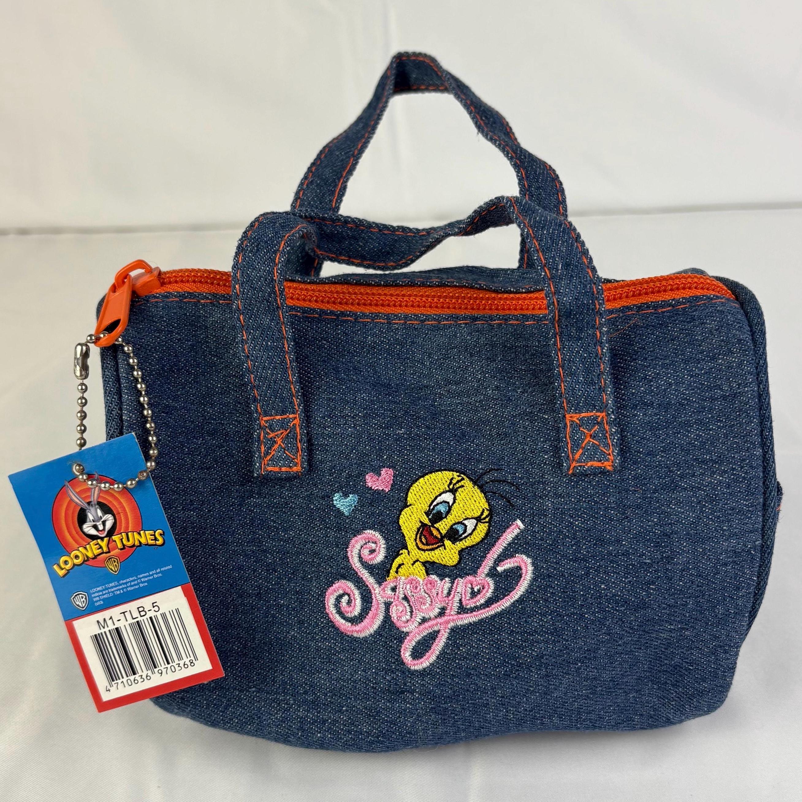 2003 Blue Looney Tunes Tweety Bird Mini Bag / Handbag Purse