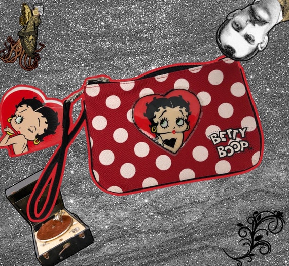 Collectible Betty Boop Wristlet / Strap Purse / Boomerang