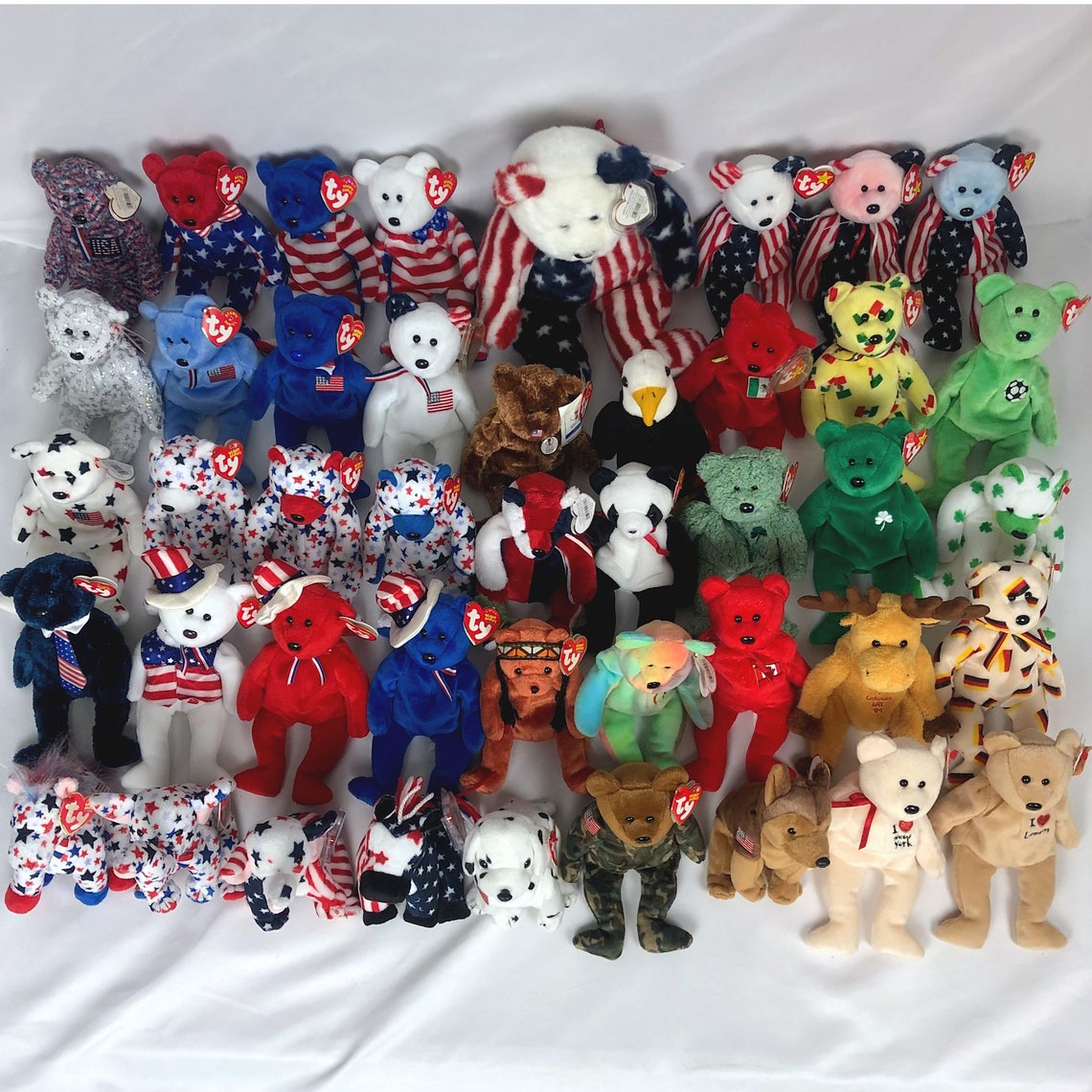 American Beanie Babies Bundle Lot USA Baby Vintage 80s 90s Etsy