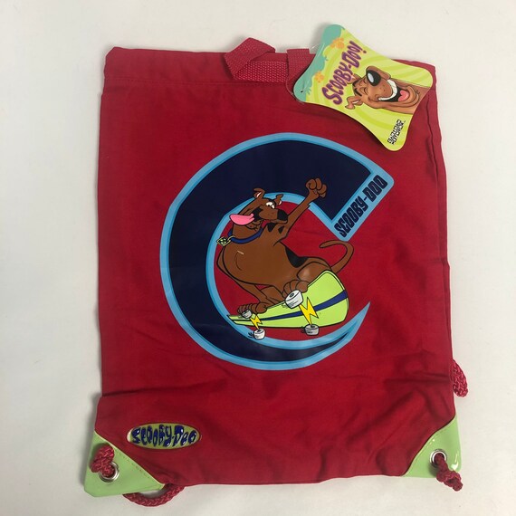 2000s Red Scooby-Doo Drawstring Backpack Back pac… - image 3