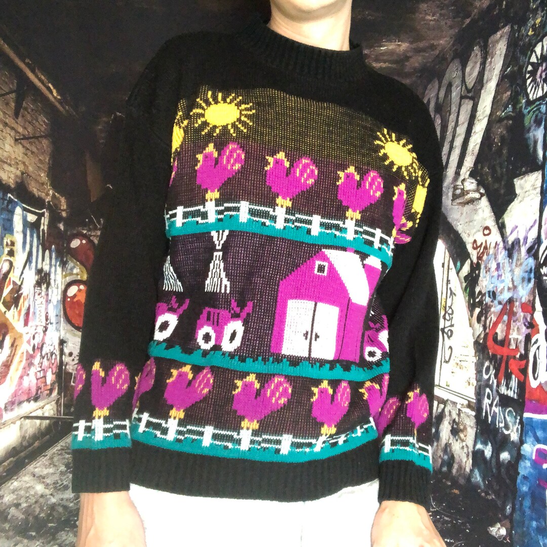 Kawaii Country Farm Sweater / Girl Boy / Harajuku Pastel Goth