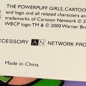 2000s Purple Powerpuff girls Mini Backpack / Powerpuff back pack / Vintage Cartoon Network Vinyl bag / 90s 1990s 2000 school bag festival CN image 4