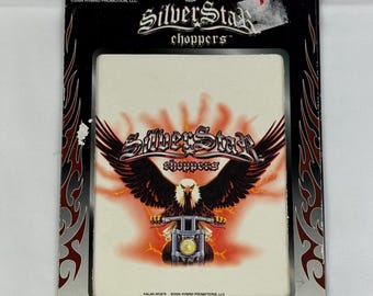 2004 Silver Stars Choppers Window Cling - Kalan Car Decal - 2000s Y2K 90s - Bumper  Stickers - Static Truck Cars SUV Mini Van Motorcycle