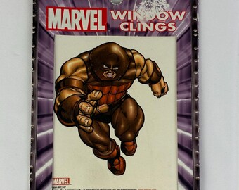 2003 Marvel The Juggernaut Window Cling - Villian Car Decal - 2000s Y2K 90s - Bumper Sticker - Static Truck Cars SUV Mini Van Bedroom Dorm