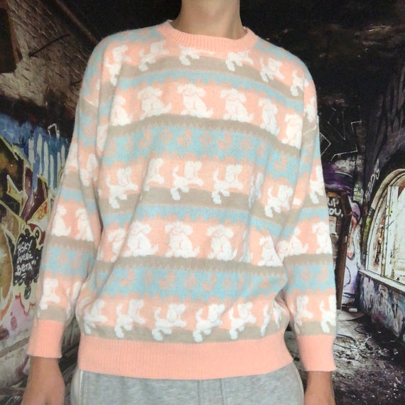 Vintage Kawaii Pastel Sweater / Donagain Harajuku… - image 1