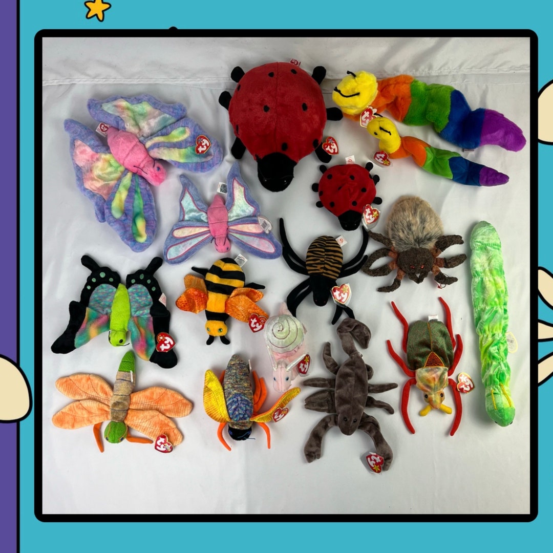 90s Insect Bugs + Insects Beanie Babies Bundle Lot / Collectible Baby / Spiders ...