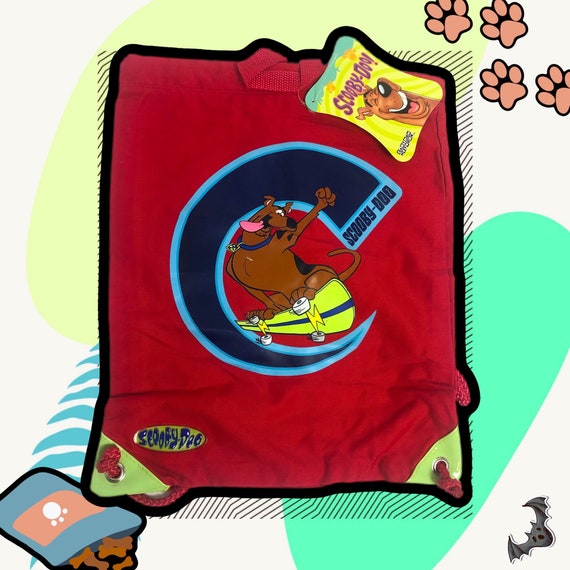 2000s Red Scooby-Doo Drawstring Backpack Back pac… - image 2