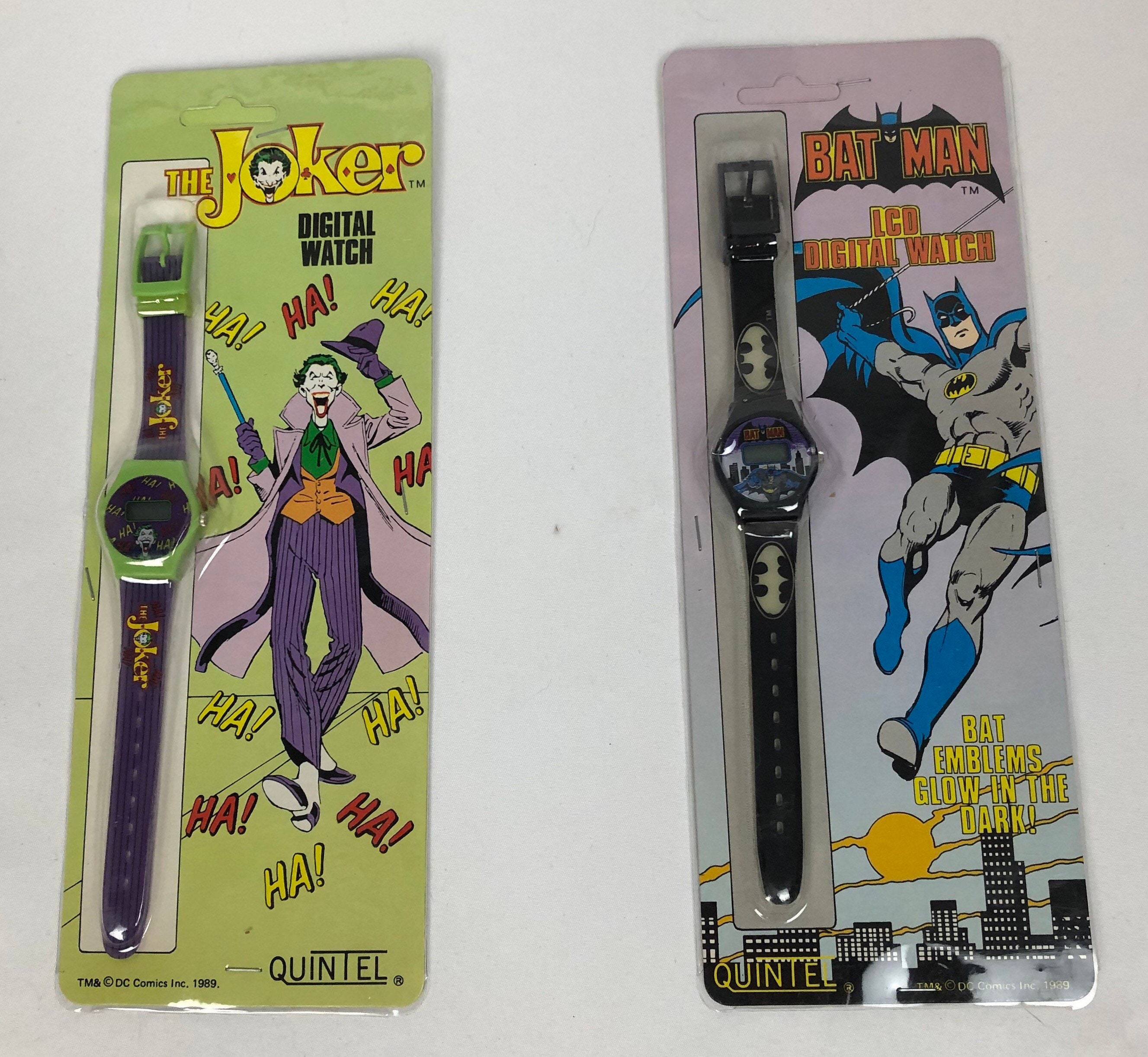 1989 Batman & Joker Watches 90s Toy / 1990s - Collectible Kids