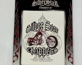 2004 Silver Stars Choppers Window Cling - Kalan Car Decal - 2000s Y2K 90s - Bumper  Stickers - Static Truck Cars SUV Mini Van Motorcycle New
