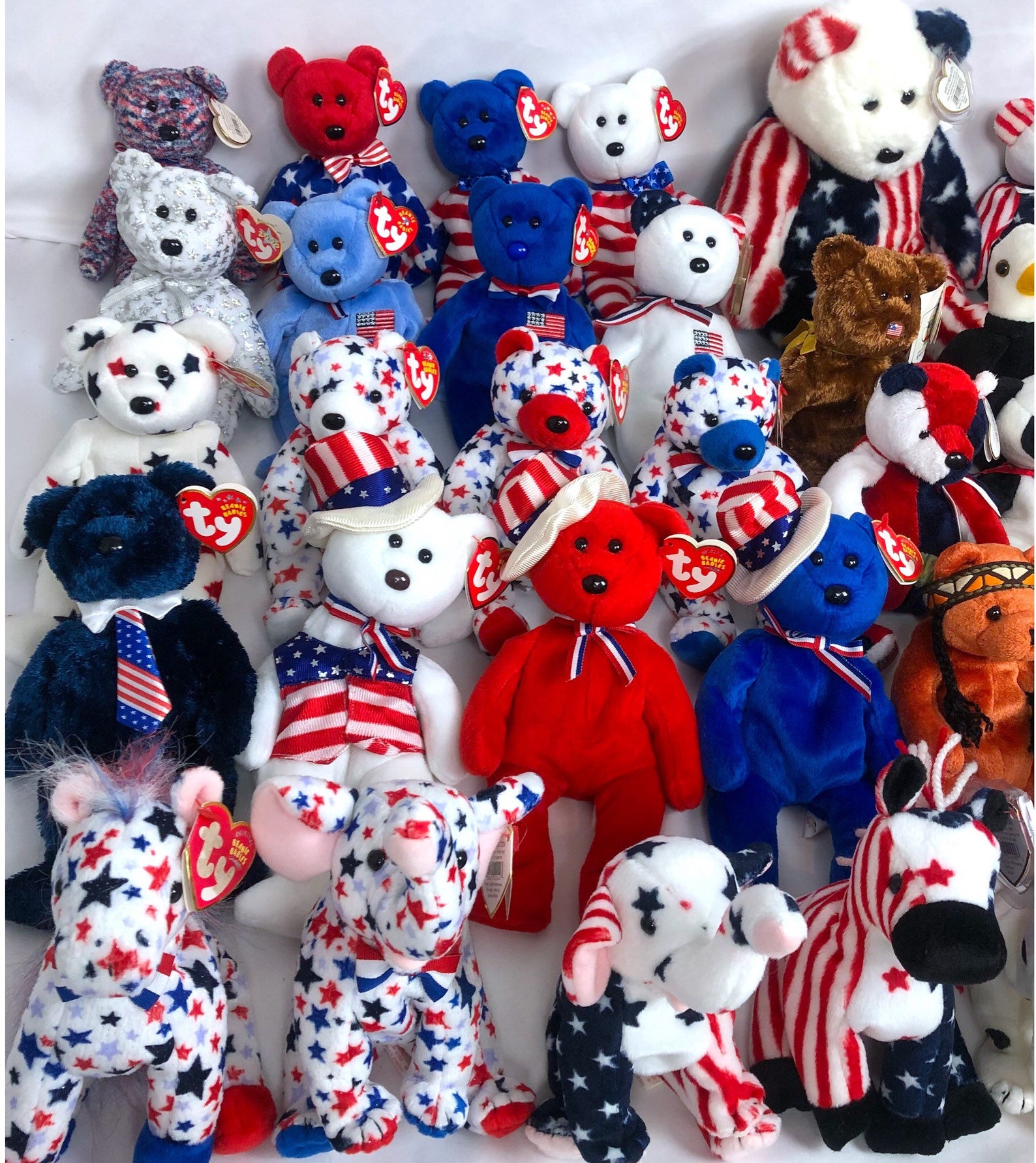American Beanie Babies Bundle Lot USA Baby Vintage 80s 90s Etsy