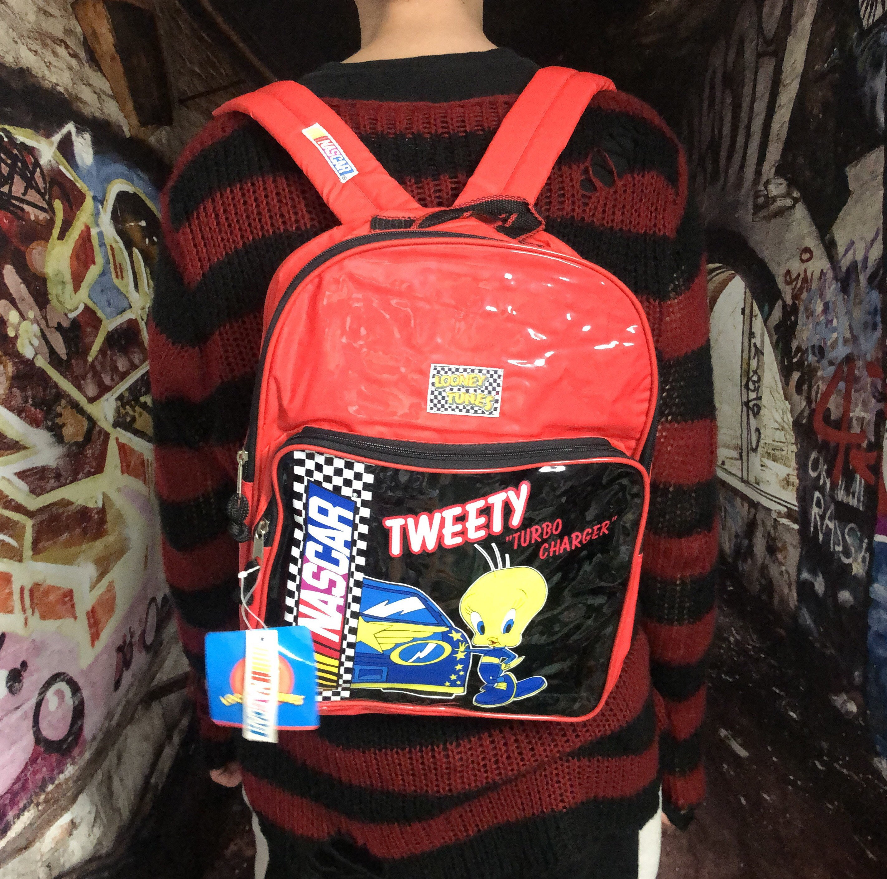 Tweety Large Rolling Backpack Water Bottle