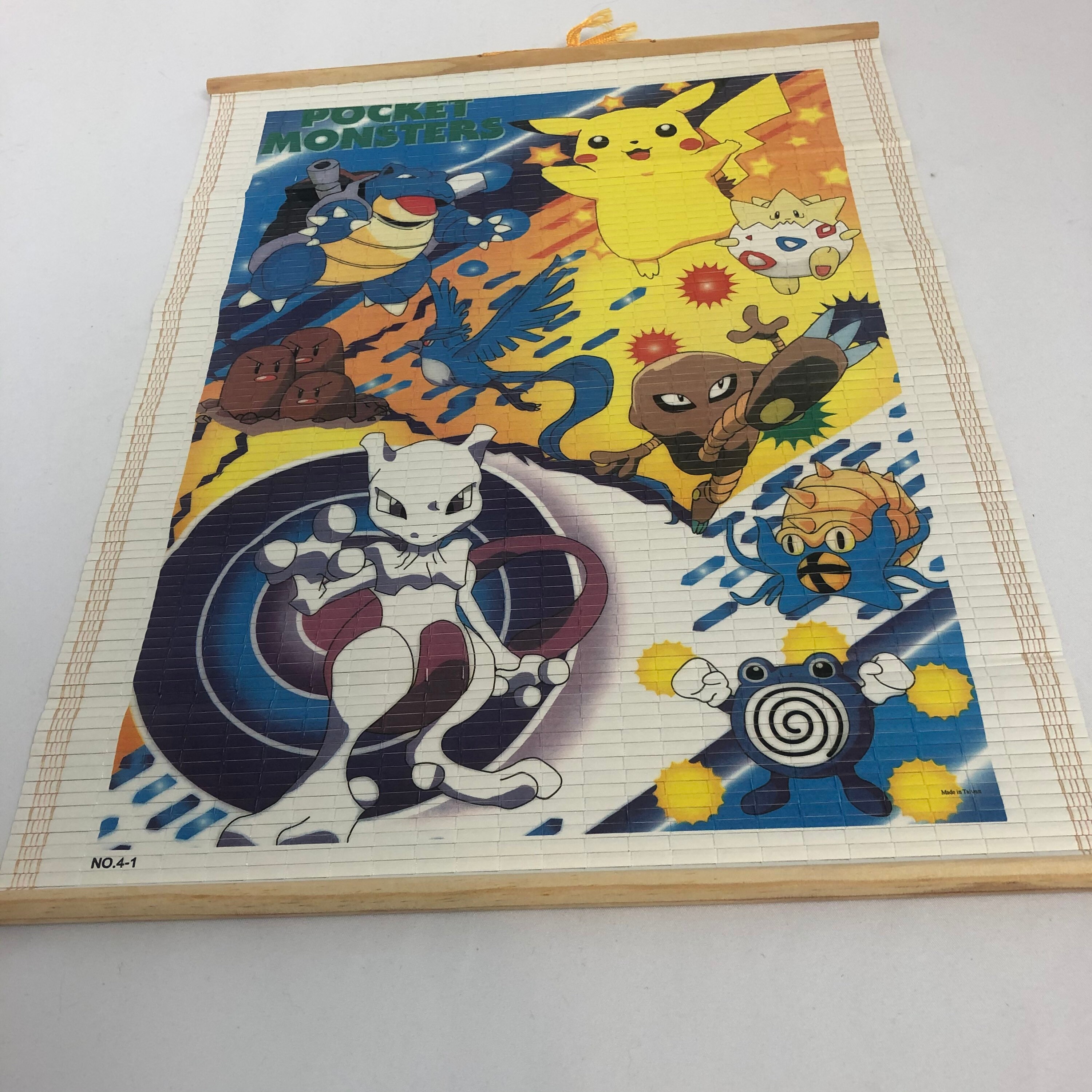 Bamboo Pokemon Wall Scroll / Decor Vintage 90s Toy / Vintage Etsy