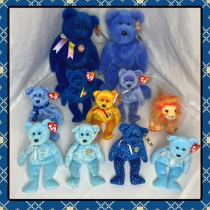 Hanukkah Beanie Babies Bundle Lot / Menorah Dreidel / Collectible Baby / 80s - 90s / Stuffed Animals / TY Vintage PE Chanuka Jewish David