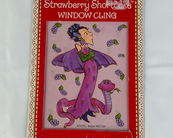 2003 Strawberry Shortcake Window Cling - Sour Grapes & Dreggs Car Decal - 2000s Y2K 90s - Bumper Sticker - Static Truck Cars SUV Mini Van