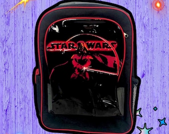 Mochila Vintage Star Wars / Boba Dark Side Schoolbag / Mochila infantil dos anos 90, brinquedo Darth Vader, Luke Skywalker, Storm Trooper, Forças Imperiais